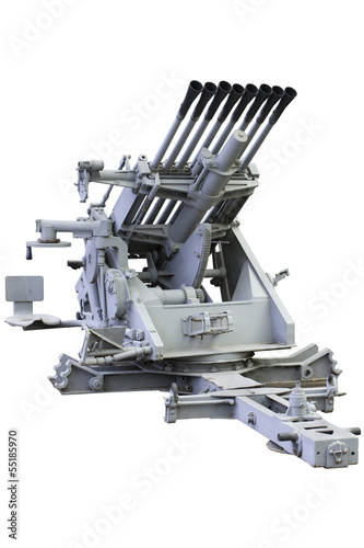 Poster eight-barrel automatic anti-aircraft gun