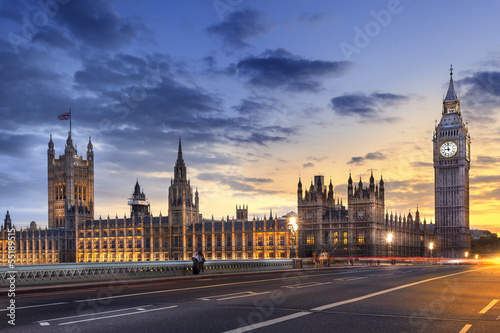 Plakat na zamówienie Abbaye de westminster Big Ben London