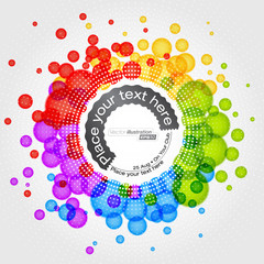 Fototapete - Abstract rounded bubbles background
