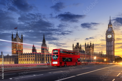 Obraz w ramie Abbaye de westminster Big Ben London