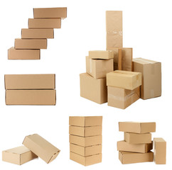 Collage of different boxes