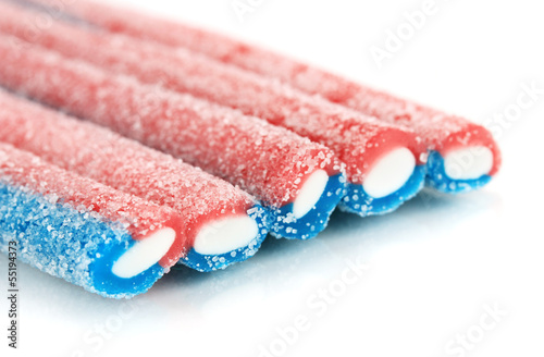 Fototapeta na wymiar Sweet jelly candies isolated on white