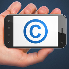 Law Concept: Copyright On Smartphone
