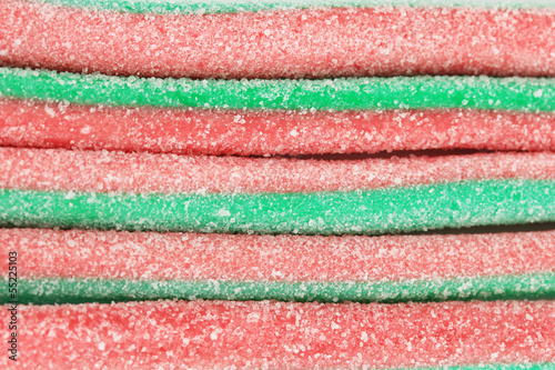 Naklejka - mata magnetyczna na lodówkę Sweet jelly candies close-up
