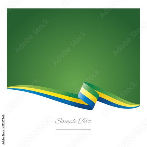 Fotografie, Obraz Abstract color background Gabonese flag vector
