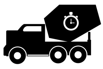 Sticker - Chronomètre dans un camion malaxeur