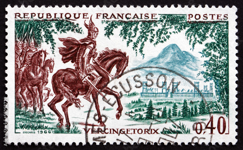 Fotografía Postage stamp France 1966 Vercingetorix at Gergovie, 52 B.C.