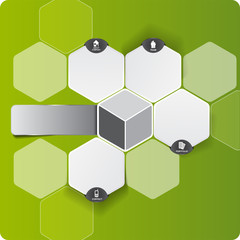 Fototapete - Abstract vector green infographic background