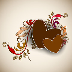 Sticker - Beautiful love card or greeting card