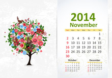 Calendar For 2014, November