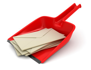 Poster - Dustpan and letters (clipping path included)