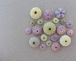 © Dimitrios - variety of colorful sea urchins on the beach