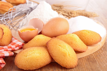 Sticker - madeleine cookie with ingredient