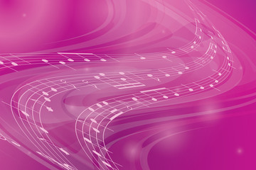 music wavy pink background - vector