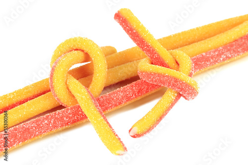 Naklejka na szafę Sweet jelly candies isolated on white