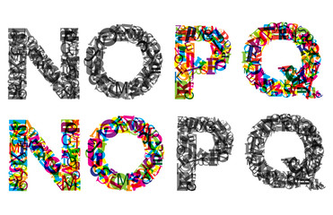Poster - Abstract alphabet letters