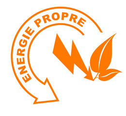 Wall Mural - énergie propre flèche orange