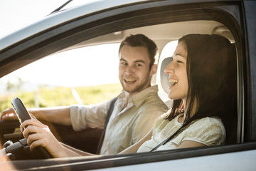 couple in car