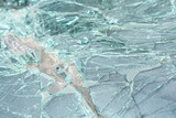 Fototapeta  - Smashed the car's windshield