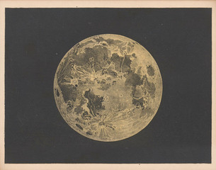 Wall Mural - vintage map of the moon