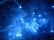 Blue Space Star Nebula