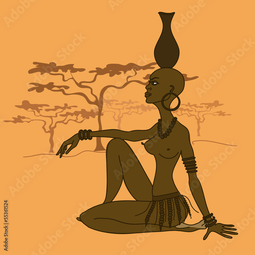 piekna-afrykanska-plemienna-seminude-dziewczyna