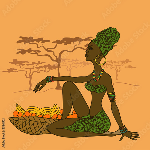 piekna-afrykanska-dziewczyna-z-owocowym-koszem