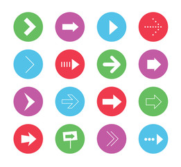 Poster - Vector Wonderful Arrows Icons Set 1