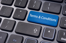 Message On Keyboard, For Terms And Conditions Concepts.