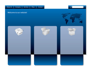 stylish blue website design