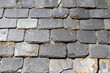 Close up of slate roof tiles background