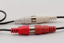 Audio RCA Cable On A White Background