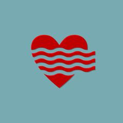 Wall Mural - red heart