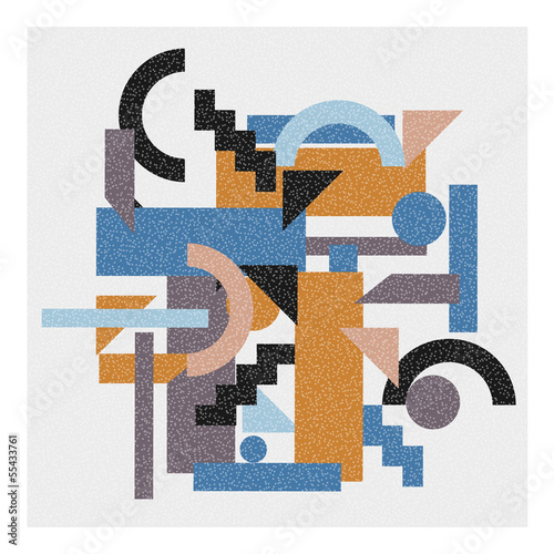 Naklejka na szybę Abstract geometric background in cubism style