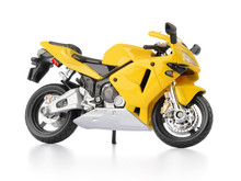 Yellow Motorcycle On White Background