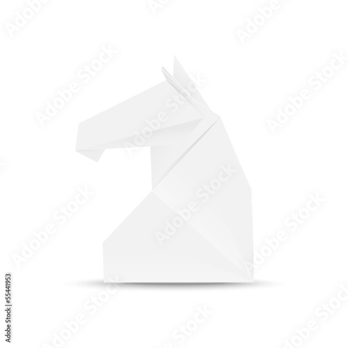 Illustration Of Horse Head In Origami Style Buy This Stock