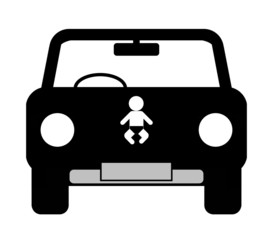 Sticker - Enfant sur une voiture