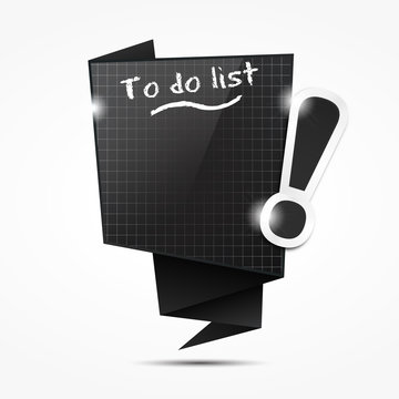 origami speech bubble : to do list