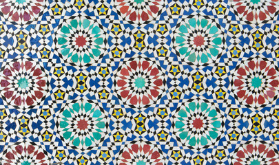 Sticker - moroccan vintage tile background