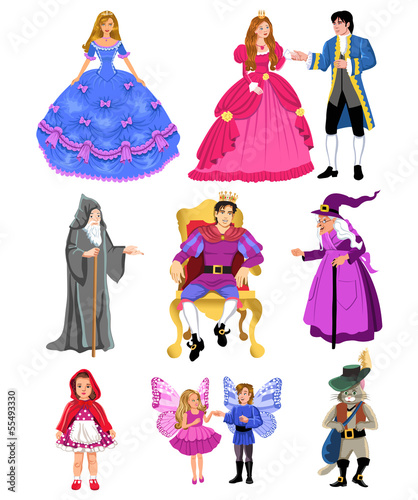 Naklejka dekoracyjna fairytale characters