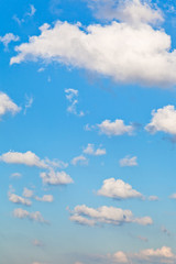 Wall Mural - white clouds in blue sky in summer day