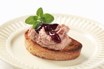 Wall Mural - Toasted bread with pate