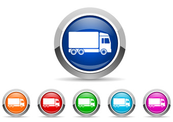Poster - truck icon set