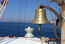 Brass Bell On A Sailing Yacht