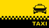 Fototapeta  - business card with taxi