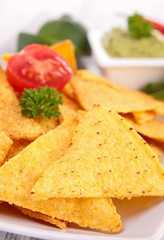 Sticker - tortilla chips and guacamole