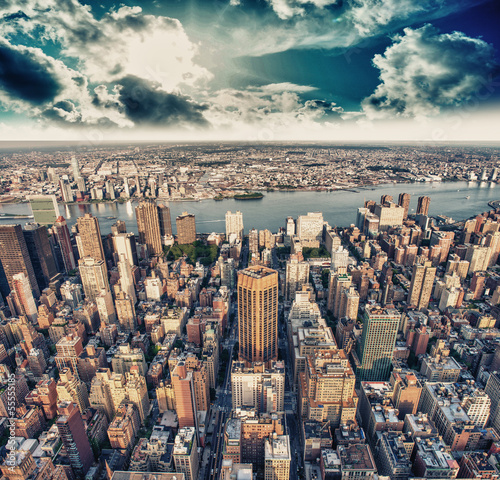 Naklejka na szafę Piękny widok nad Manhattanem