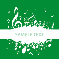 Sticker - Hintergrund Musik Noten Notenschlüssel