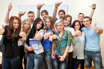 Happy students