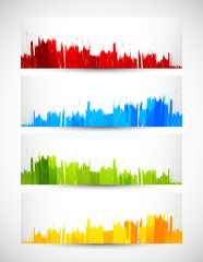 Aufkleber - Set of grunge banners